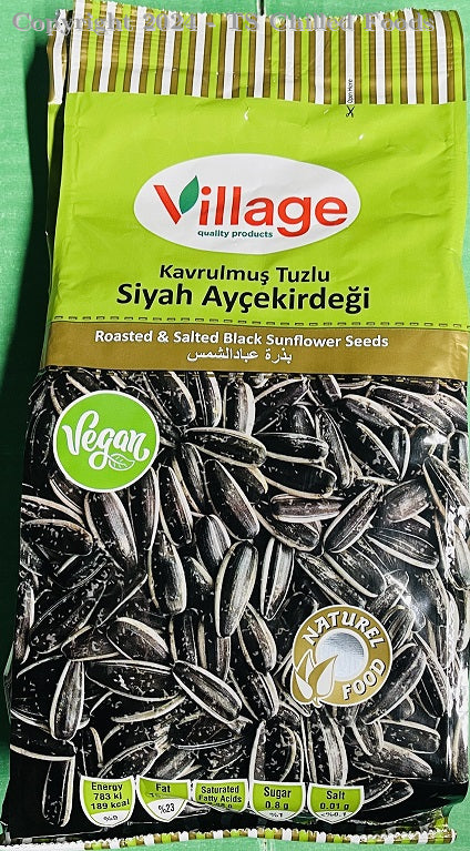 VILLAGE ROASTED SUNFLOWER SEEDS 16X275G (GREEN)