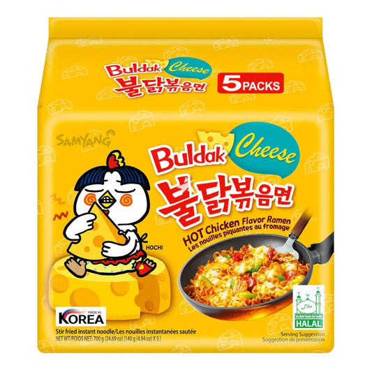 BULDAK SPICY CHICKEN RAMEN CHEESE 5PX140G (YELLOW)