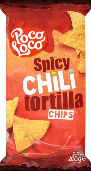 CT TORTILLA CHIPS LARGE CHILLI 12X450G
