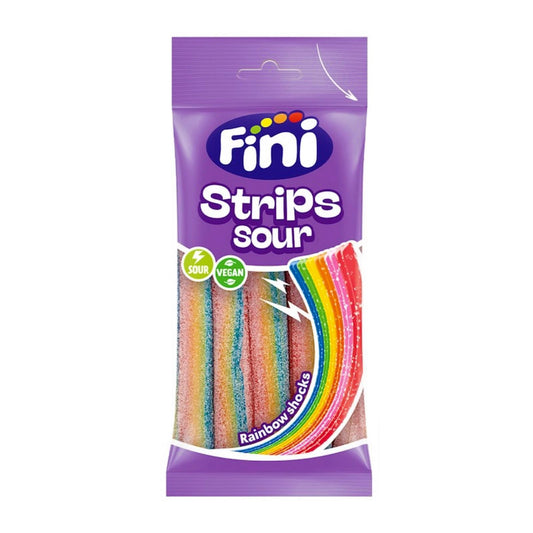 FINI STRIPS SOUR RAINBOW 12X75G