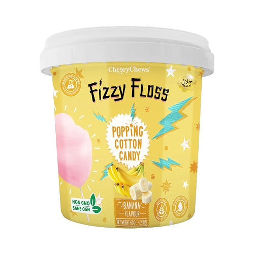 CHEERY CHEWS FIZZY FLOSS BANANA 60G
