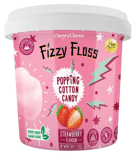 CHEERY CHEWS FIZZY FLOSS STRAWBERRY 60G