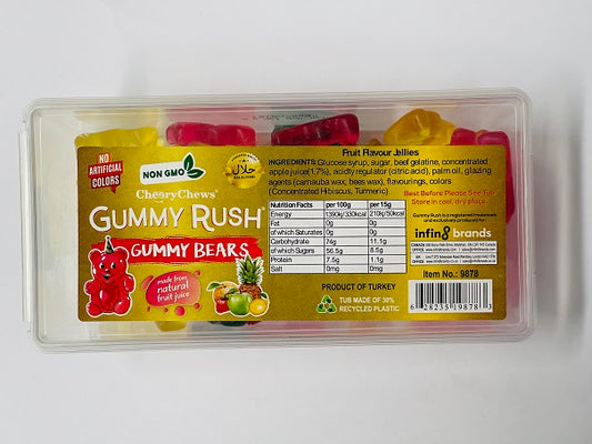 GUMMY RUSH GUMMY BEARS 175G (TUB) HALAL