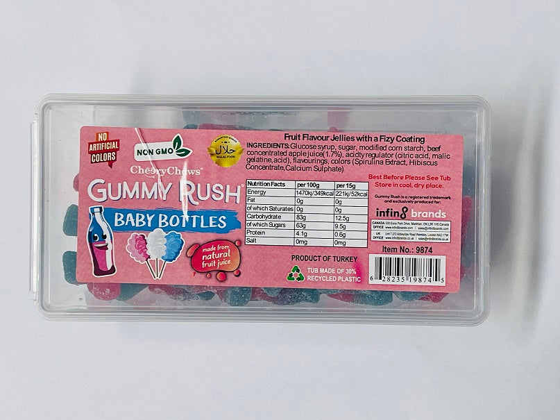 GUMMY RUSH BABY BOTTLE GUMMY 175G (TUB) HALAL