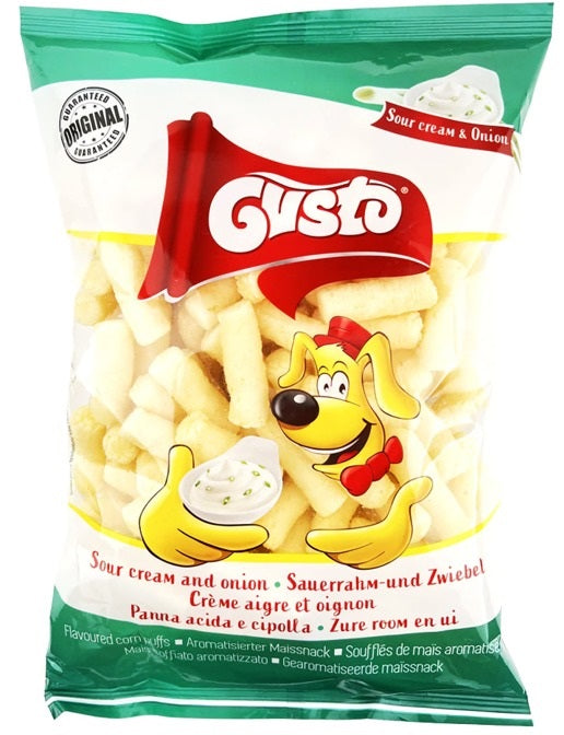 GUSTO CHEESE SOUR CREAM & ONION 9X80G