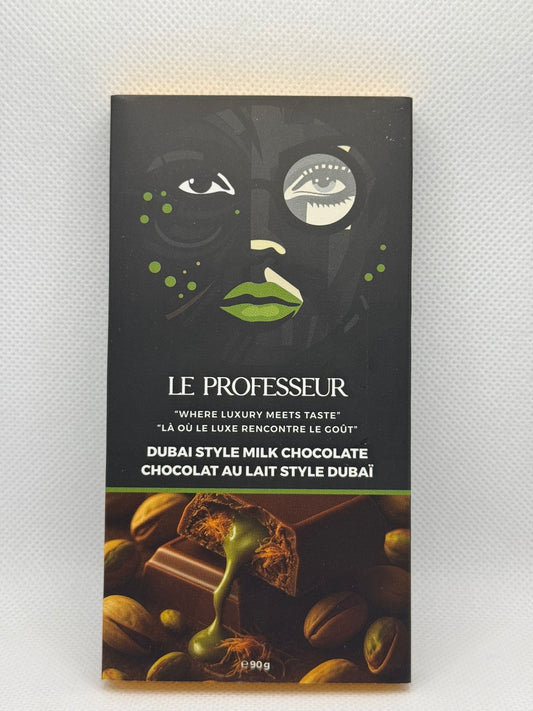 LE PROFESSEUR PISTACHIO KUNAFA MILK CHOC 12X90G
