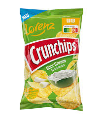 LORENZ CRISPS SOUR CREAM 10X130G