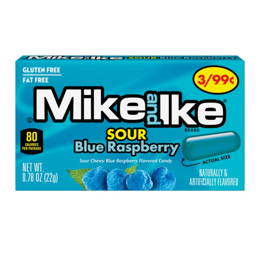 MIKE & IKE SOUR BLUE RASPBERRY 24X22G