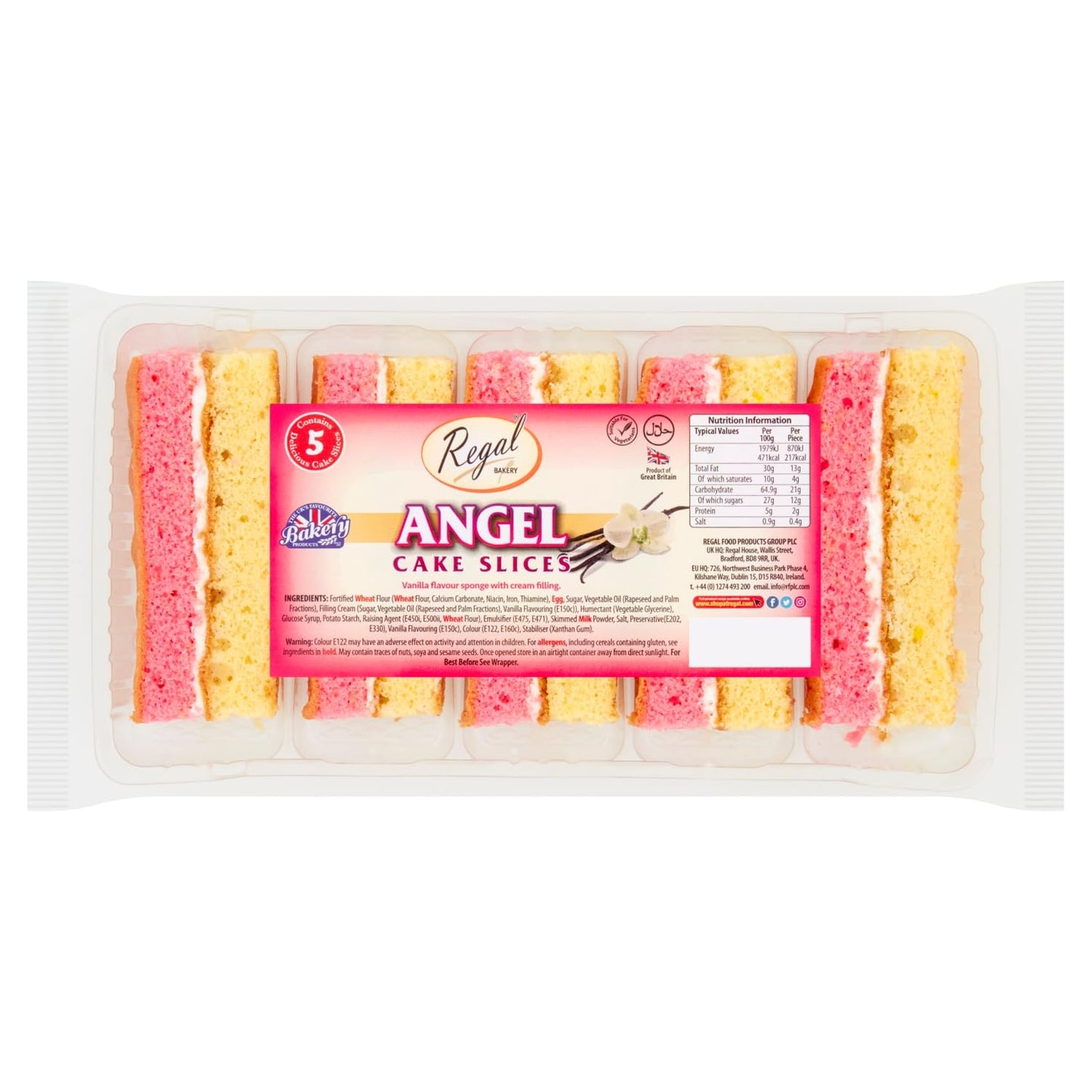 CK REGAL ANGEL CAKE SLICES 5 PACK  PM ?1.69