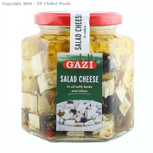 AA GAZI FETA CUBES & OLIVES IN OIL 375G PM 3.59 (GREEN)