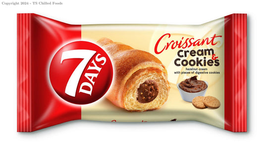 7 DAYS CROISSANT HAZELNUT CREAM & COOKIES 80g (20)