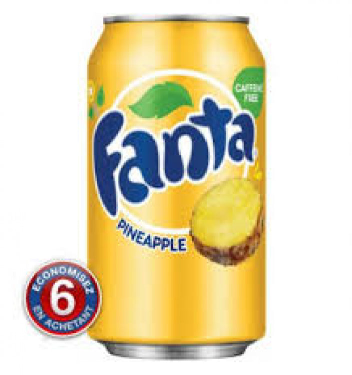 FANTA CAN PINEAPPLE 355MLX12