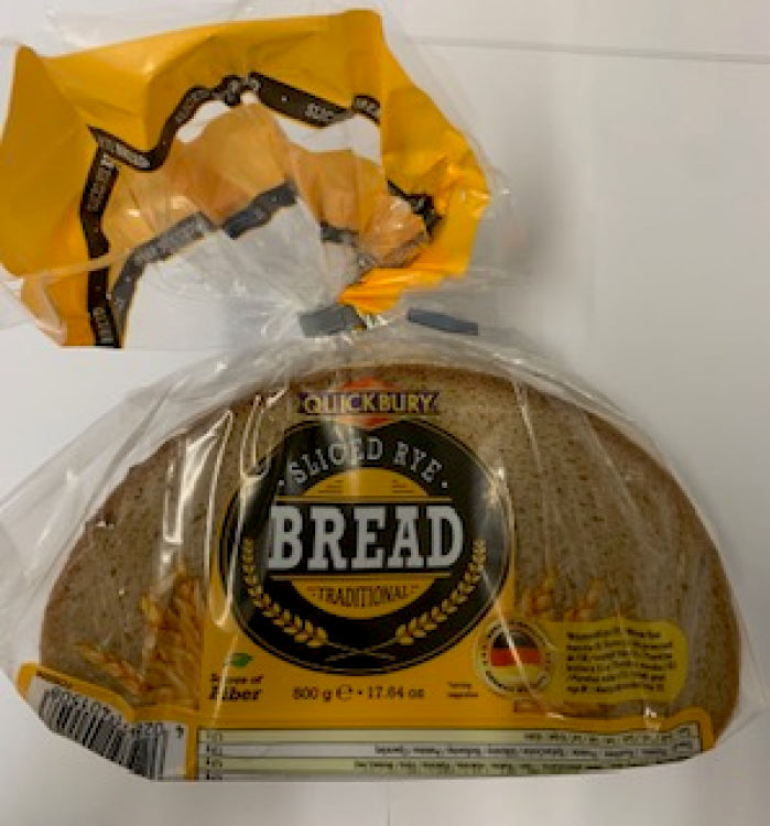 QUICKBURY SLICES RYE BREAD 500G
