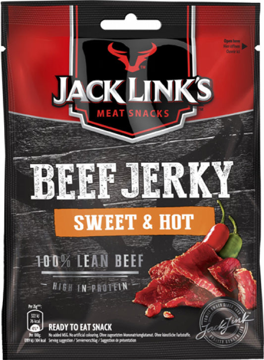 BM JACK LINKS BEEF JERKY SWEET & HOT 12X25G