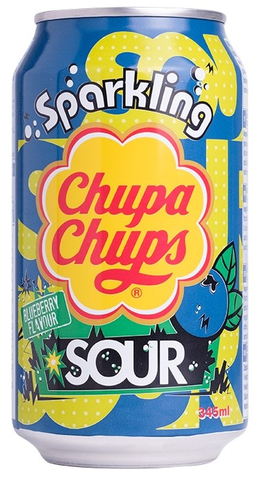 CHUPA CHUPS DRINK SOUR BLUEBERRY 24X345ML
