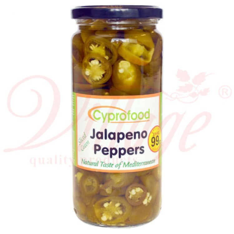 CYPROFOOD SLICED GREEN JALAPENO PEPPER JAR 6X500CC