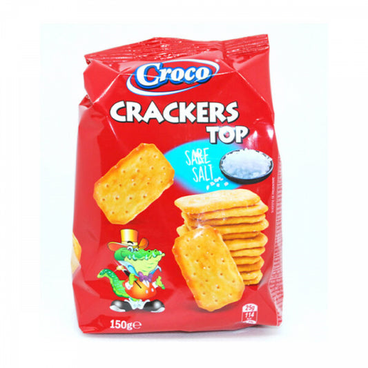 CROCO CRACKERS TOP SALT 150G