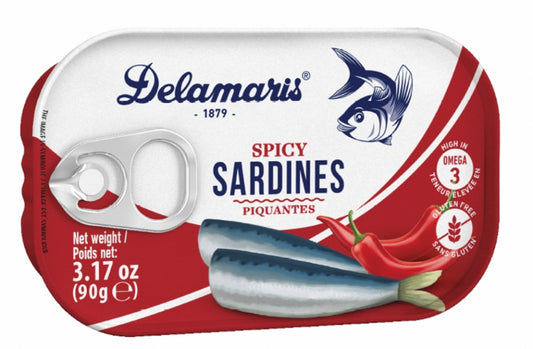 DELAMARIS SARDINES PIKANT (SPICY) 20X90G