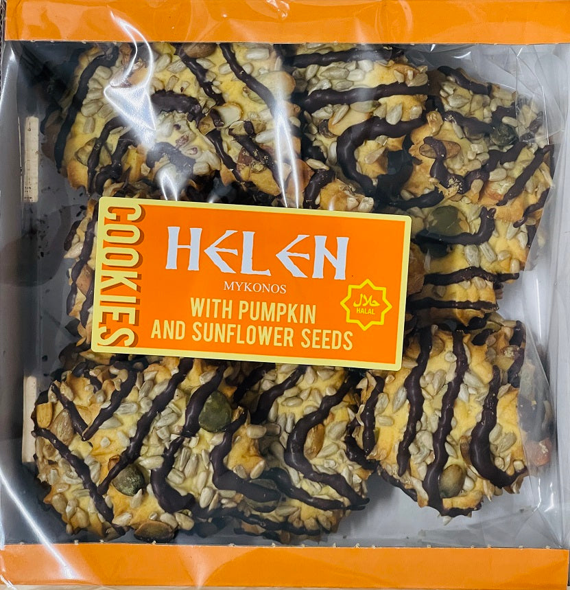 HELEN MYKONOS COOKES W/ PUMPKIN & SUNFLOWER SEEDS 400G