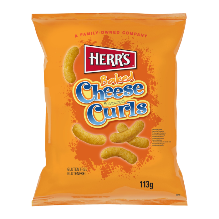 CK HERRS BAKED CHEESE CURLS 12X113G