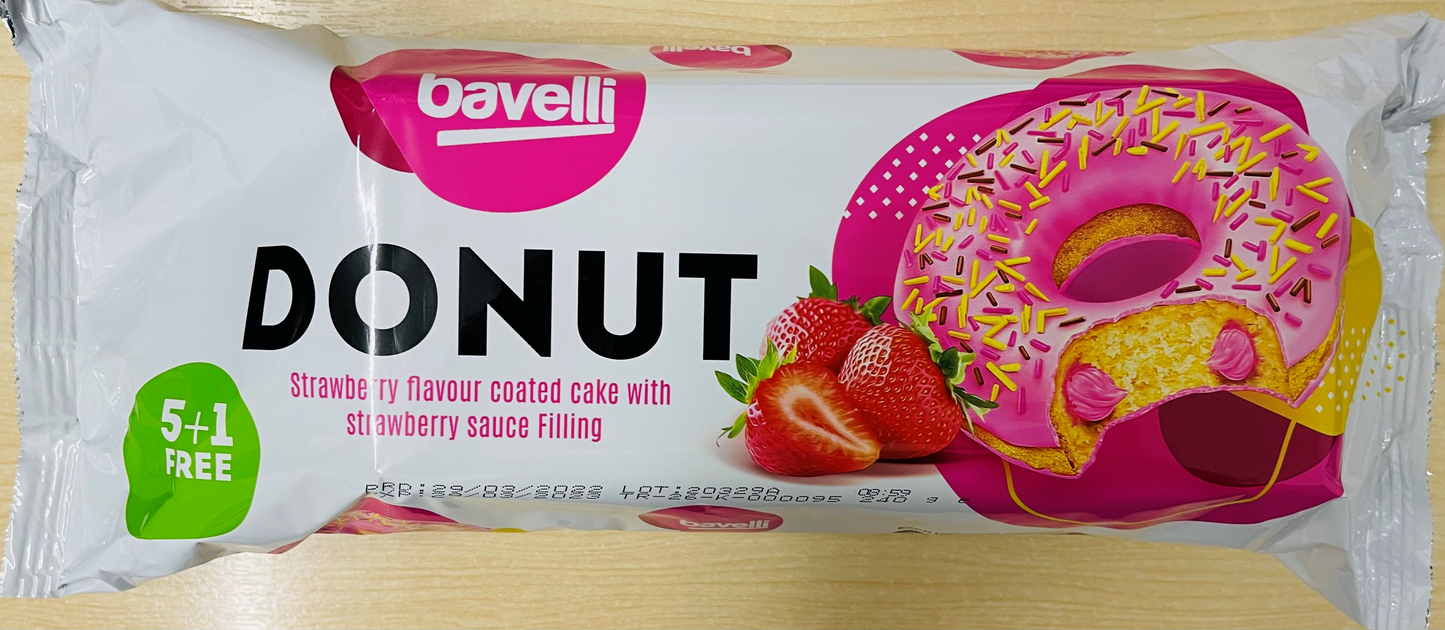 BAVELLI STRAWBERRY COATED DONUT STRAWBERRY SAUCE 240G