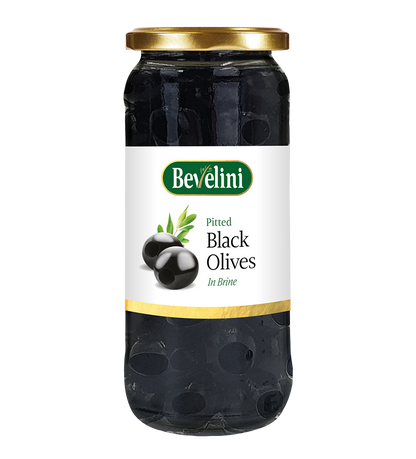 BEVELINI WHOLE BLACK OLIVE (GREEK) 6X365G